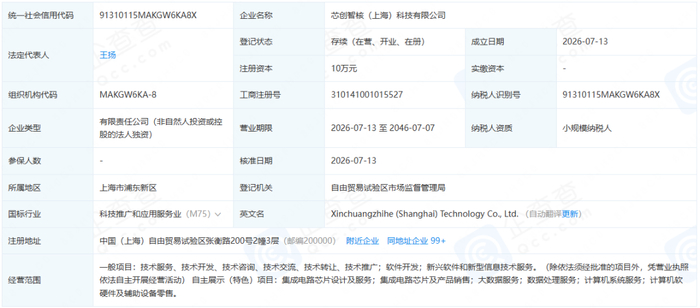 理想汽车，在张江成立芯片公司！
